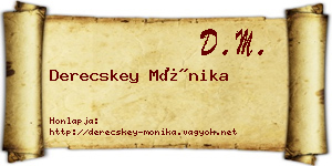 Derecskey Mónika névjegykártya